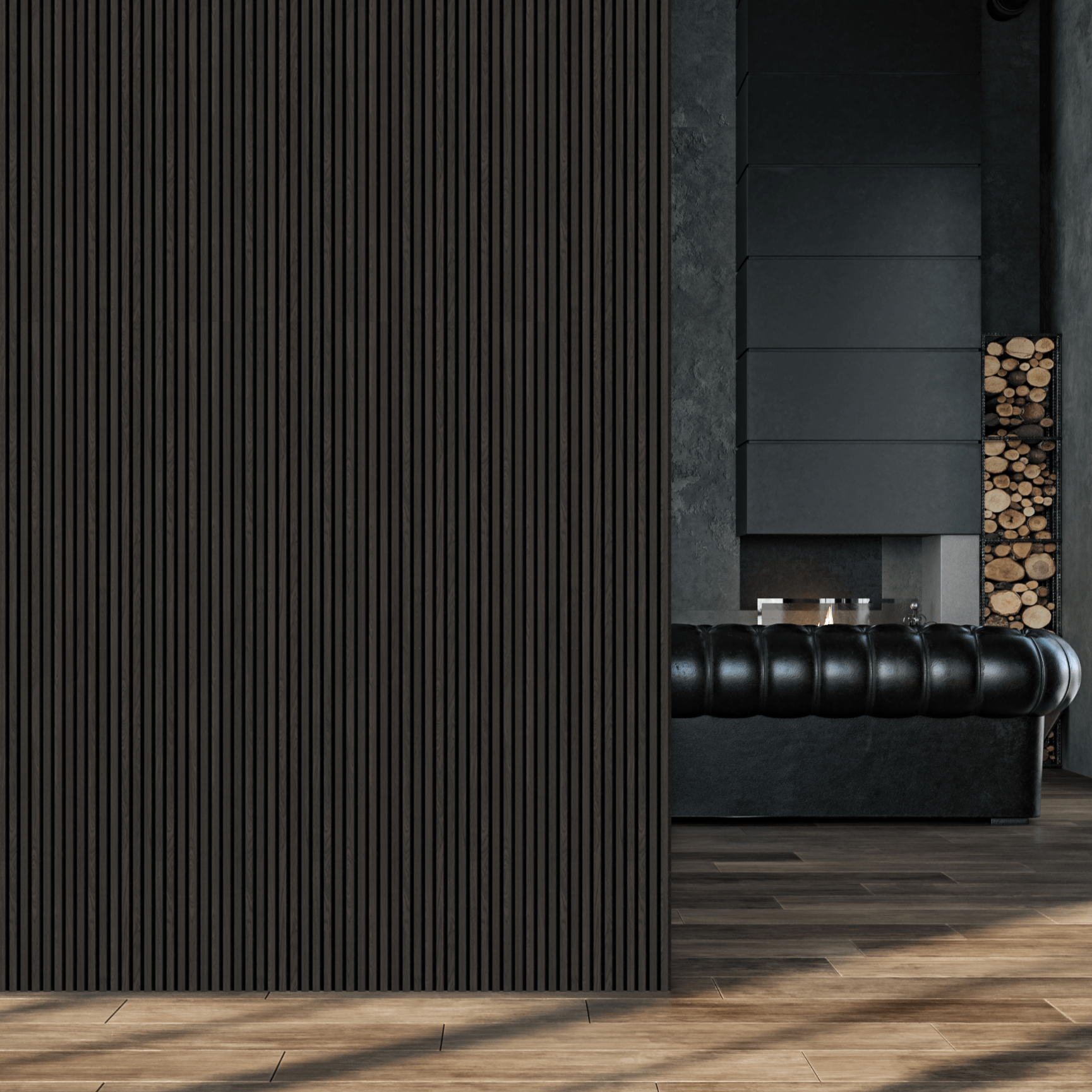 Akusztikai panel 300x60 cm Harmony Premium - Black Oak